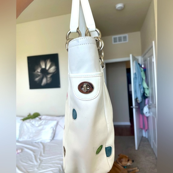 Coach Multicolor Polka Dot Purse Tote Bag JO5Q-9763 - Picture 3 of 7